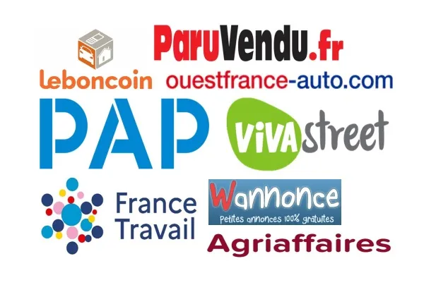 Logotyper för de bästa annonssidorna i Frankrike